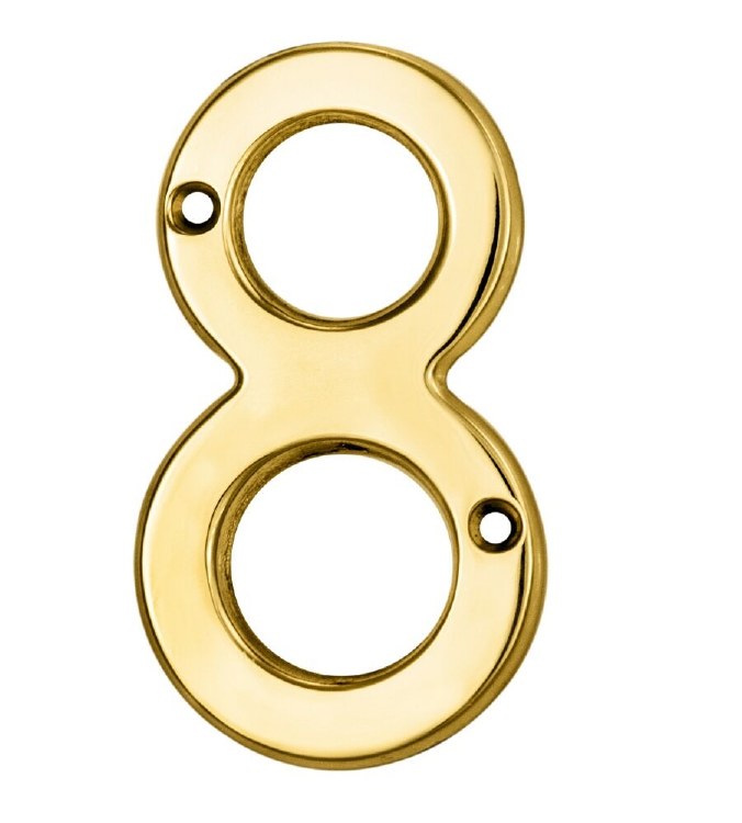 CARLISLE BRASS NO.8 DOOR NUMBER