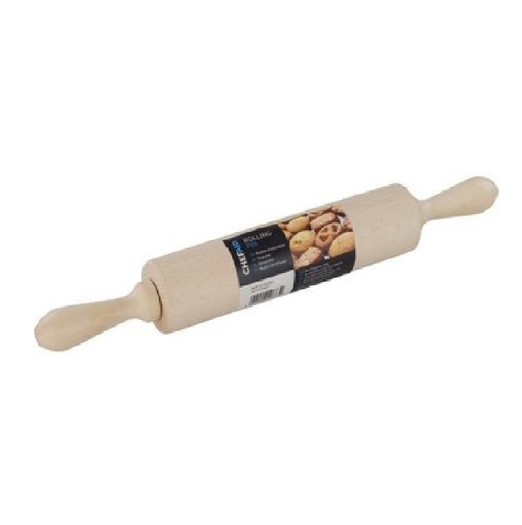 CHEF AID WOODEN ROLLING PIN 9&quot;