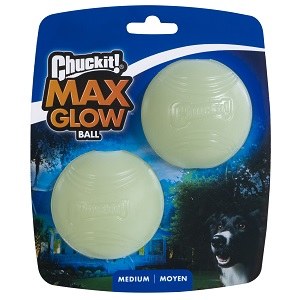 CHUCK IT! MAX GLOW BALL MEDIUM - 2PACK