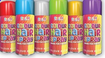 COLOURED HAIRSPRAY 200ML - ASSORTED