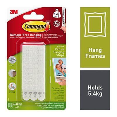 3M COMMAND STRIPS NARROW PICTURE HANGING STRIP 4PACK