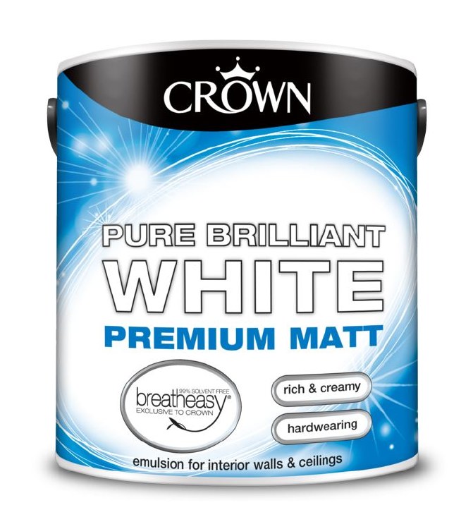 CROWN PURE BRILLIANT WHITE PREMIUM MATT  2.5L