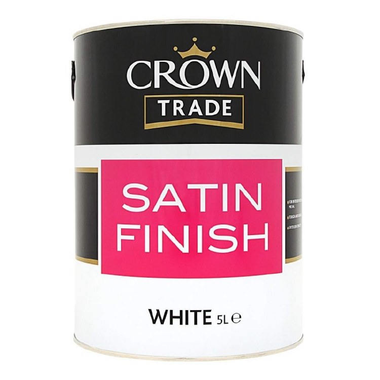 CROWN TRADE OIL BASED SATIN - BRILLIANT WHITE 5L