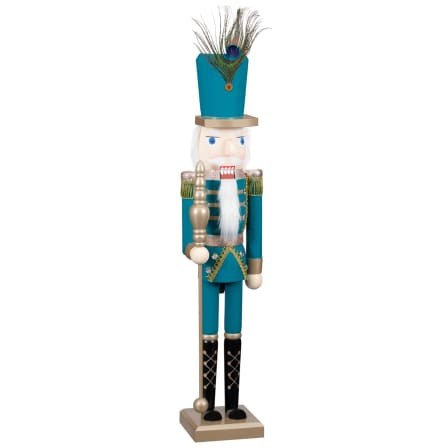 CHRISTMAS NUTCRACKER 61CM TEAL