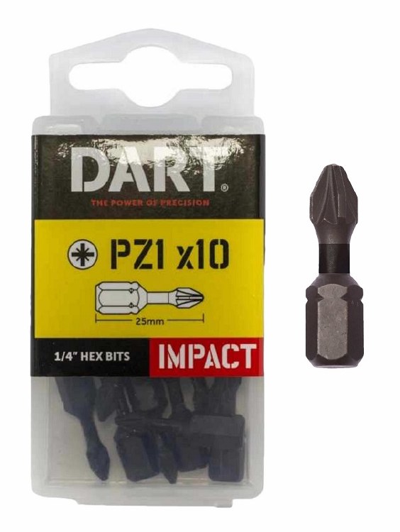 DART PZ1 IMPACT DRIVER BIT - PACK 10