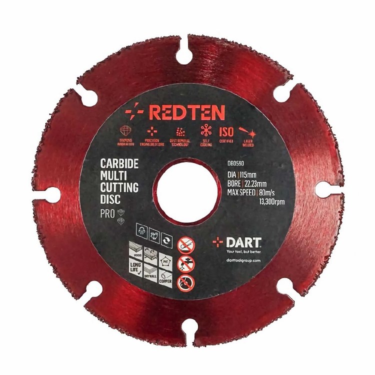 DART RED TEN PRO 115MM CARBIDE MULTI CUTTING DISC