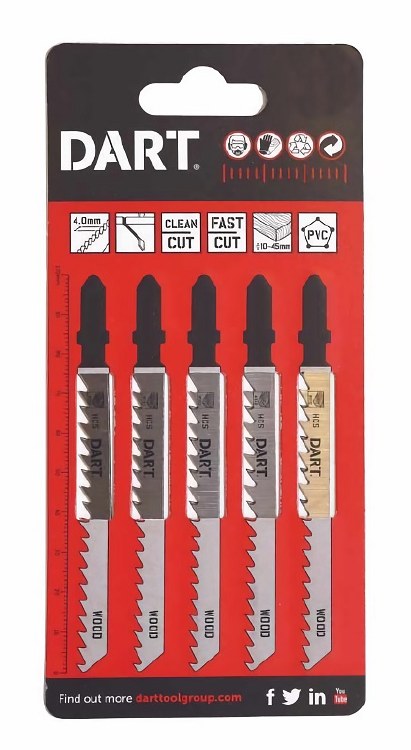 DART T144D WOOD CUTTING JIGSAW BLADE COARSE - FIVE PACK