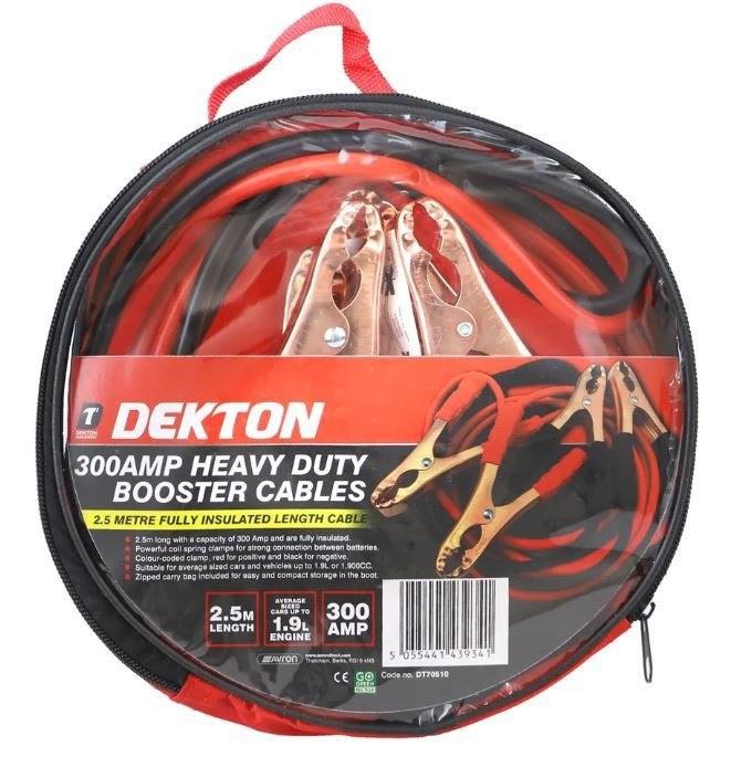 DEKTON 300AMP HEAVY DUTY  BOOSTER CABLES