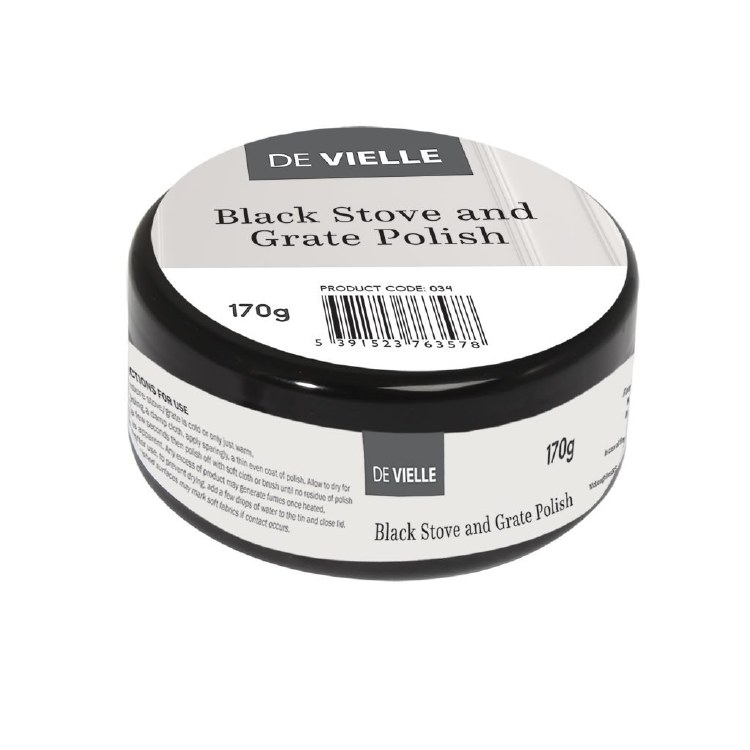 DE VIELLE STOVE AND GRATE POLISH JAR - 170G - BLACK