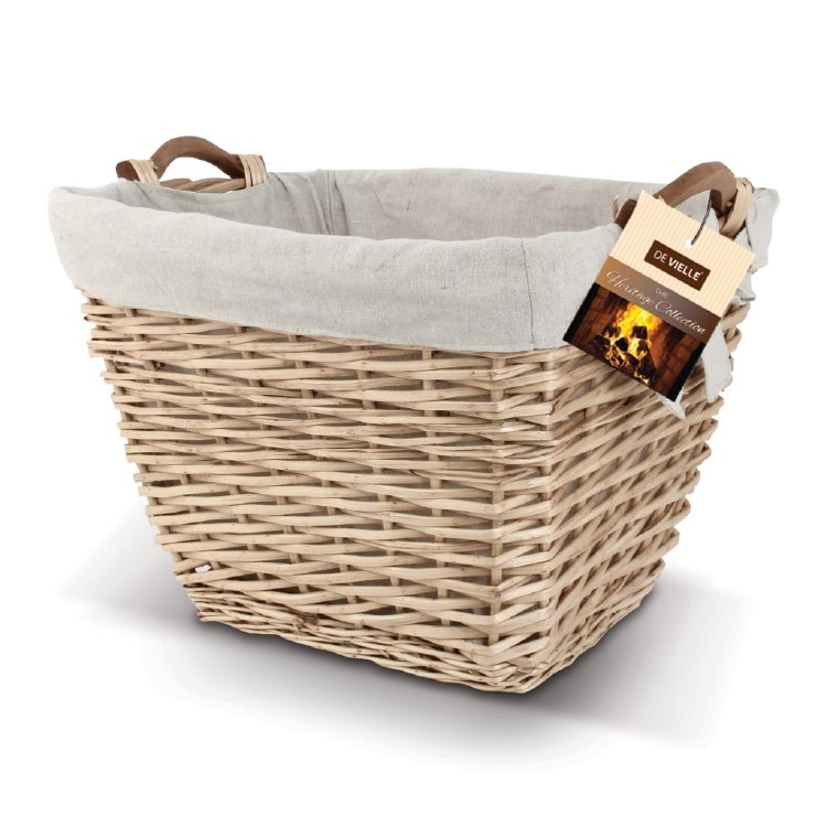 DE VIELLE PREMIUM HEAVY DUTY LARGE SQUARE WILLOW BASKET