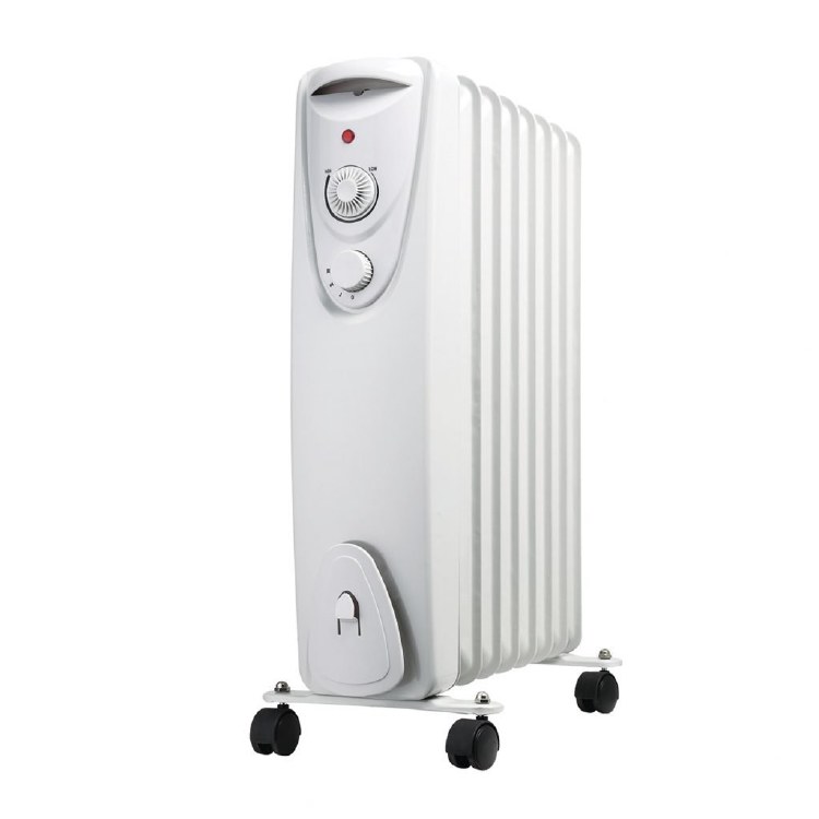 DE VIELLE 8 FIN OIL FREE RADIATOR HEATER - WHITE 1500W