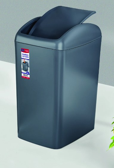 40 LTR GRAY SWING LID BIN