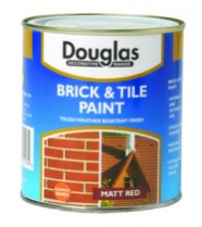 DOUGLAS BRICK AND TILE PAINT - MATT RED 1L