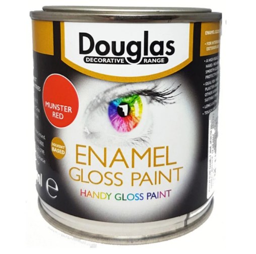 DOUGLAS ENAMEL GLOSS PAINT - MUNSTER RED 250ML