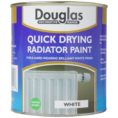 DOUGLAS QUICK DRYING RADIATOR PAINT 250ML WHITE