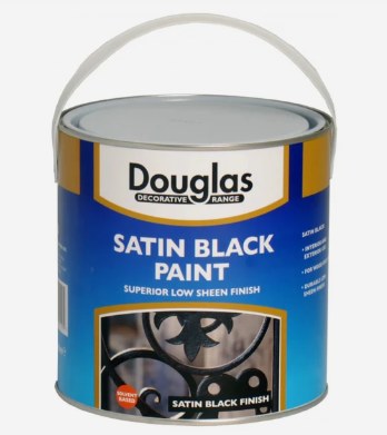 DOUGLAS WOOD AND METAL  2.5L SATIN BLACK PAINT