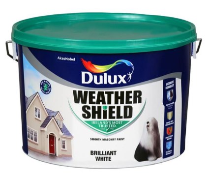 DULUX WEATHERSHIELD BRILLIANT WHITE 10L