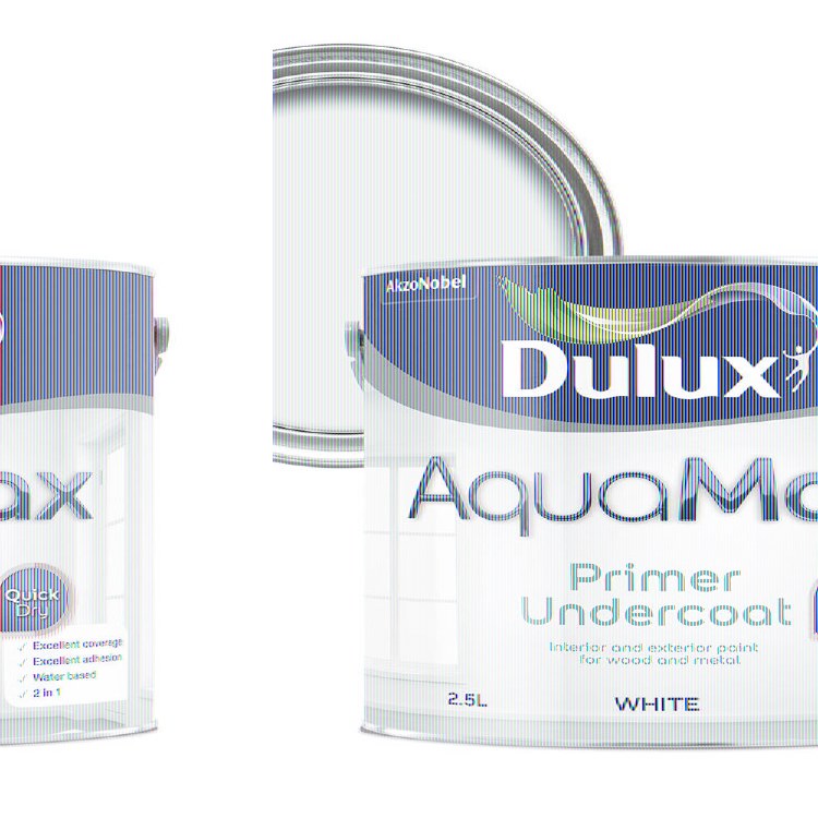 DULUX WATER BASED AQUAMAX 2.5L WHITE PRIMER/UNDERCOAT - BRILLIANT WHITE