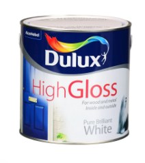 DULUX HIGH GLOSS 2.5L WHITE -  OIL BASED