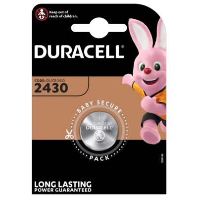 DURACELL CR2430 LITHIUM BATTERY CARD 1