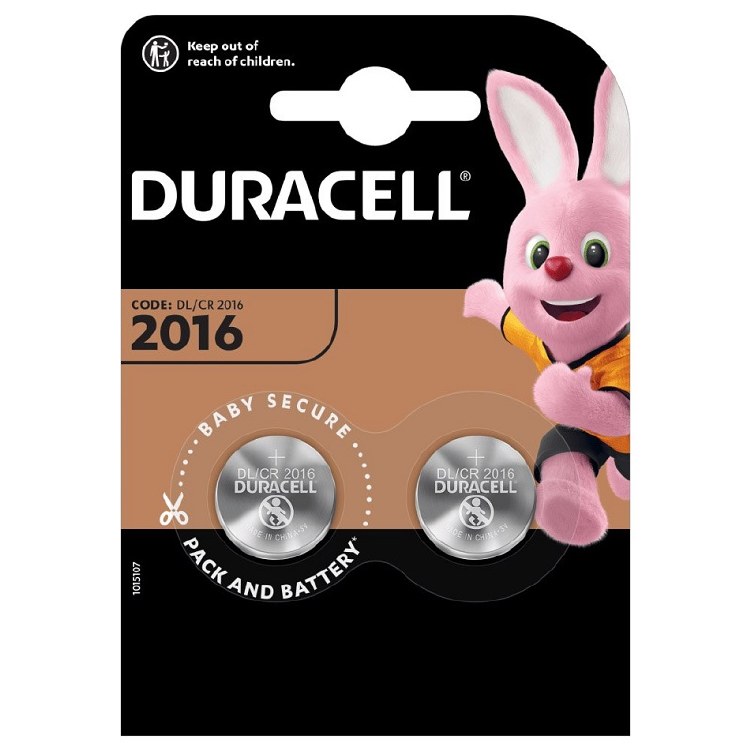 DURACELL BATTERY CR2016 - TWIN PACK
