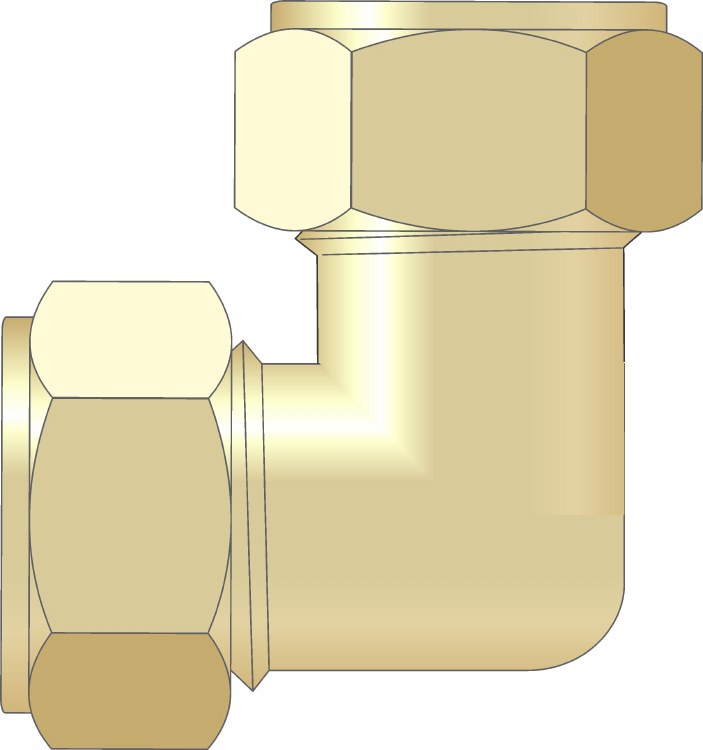EASI PLUMB 15MM BRASS COMPRESSION ELBOW 615