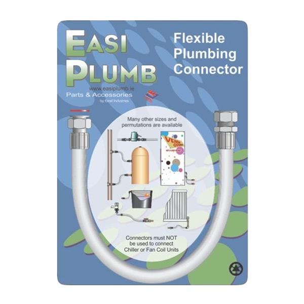 EASI PLUMB TYPE FC55 1/2&quot; 400MM LONG STRAIGHT COMPRESSION X STRAIGHT SWIVEL FLEXIBLE