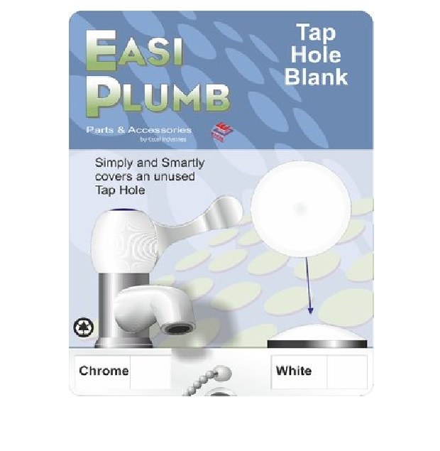 EASI PLUMB WHITE TAP HOLE BLANK