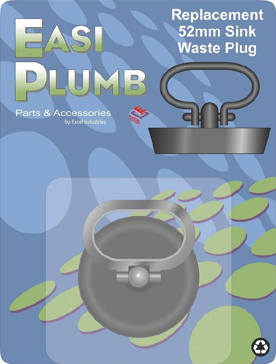 EASI PLUMB 52MM SINK WASTE PLUG