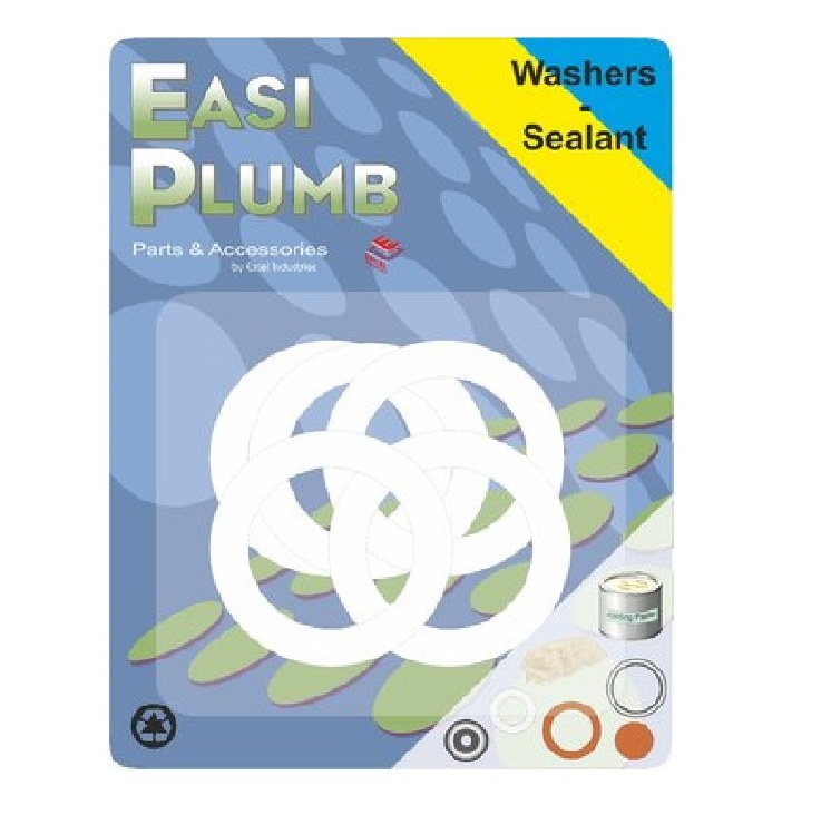 EASI PLUMB 5 PCE 3/4&quot; PVC WASHERS
