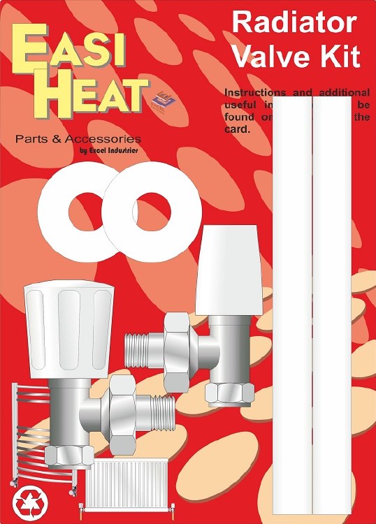 EASI PLUMB ANGLE PATTERN STANDARD 1/2'" COMPRESSION RADIATIOR VALVE KIT
