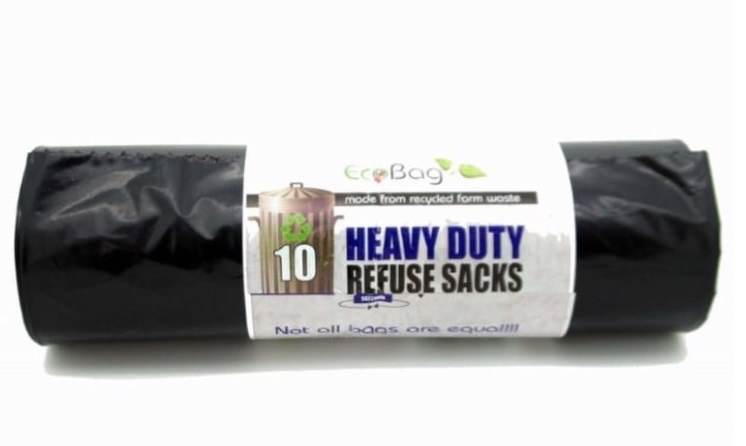 ECOBAG 10 HEAVY DUTY REFUSE SACKS 100 LTR