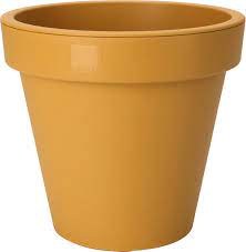 EK FLOWER POT ROUND 25CM - OCHER