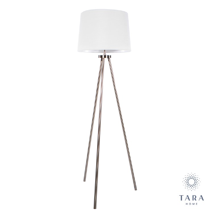 ELLIE TRIPOD FLOOR LAMP SATIN SILVER 155 CM