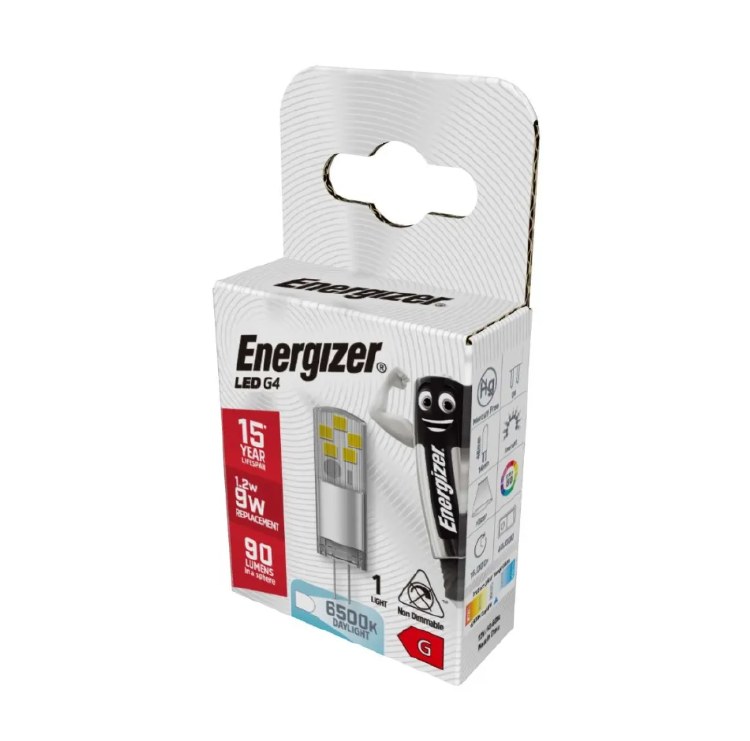 ENERGIZER LED G4 1.2W (9W) 90LM DAYLIGHT 6500K 15 YEAR LIFE