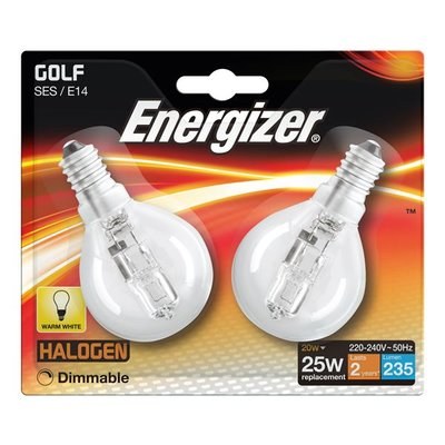 ENERGIZER ECO HALOGEN 20W (25W) E14 GOLF BALL LAMP CARD 2