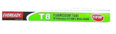 EVEREADY COOL WHITE (COL840) T8 58W (5FT) FLOURESCENT TUBE