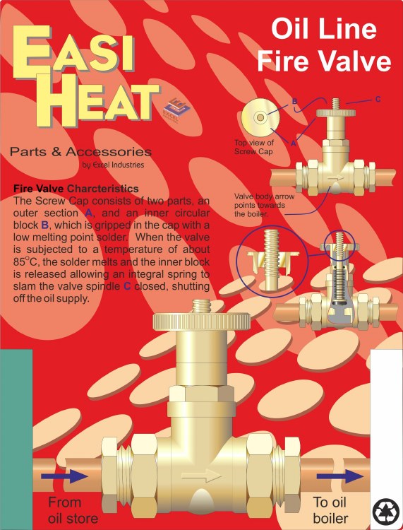 EASIHEAT OIL LINE 3/8" FIRE VALVE