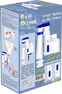 EASI PLUMB 3 PART INTERNAL OVERFLOW SIPHON