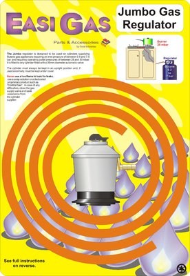 EASI PLUMB JUMBO REGULATOR KIT ( INCLUDING 1.2METRE HOSE AND CLIP )