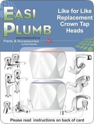EASIPLUMB PAIR OF REPLACEMENT CROWN TAP HEAD OUTER BODY ONLY