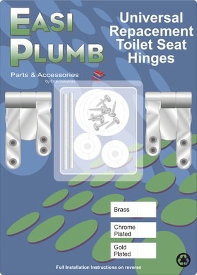 Easi Plumb Pair of Pillar Type Chrome Plated Hinges