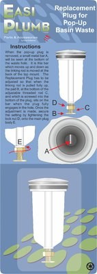 EASI PLUMB REPLACEMENT PLUG FOR POP UP WASTE