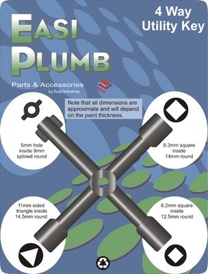 EASI PLUMB UTILITY 4 WAY KEY