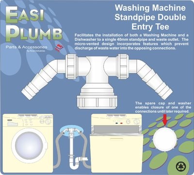 EASI PLUMB WASHING MACHINE STANDPIPE DOUBLE ENTRY TEE