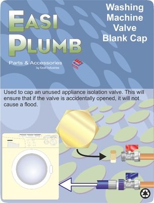 EASI PLUMB 3/4&quot; WASHING MACHINE VALVE BLANK CAP