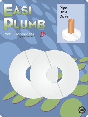 EASI PLUMB 1/2" WHITE PIPE HOLE TRIMS - 2 PACK