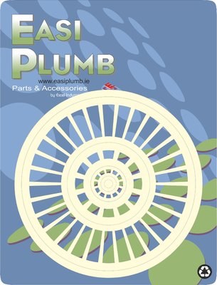 EASI PLUMB WHITE WASTE OUTLET GRID / HAIR TRAP