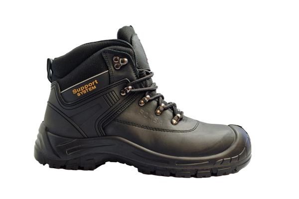 FALCON BLACK LACED SAFETY BOOT SIZE 9-11
