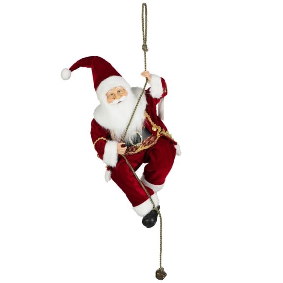 FESTIVE FOLKLORE CLASSIC SANTA CLIMBING A ROPE